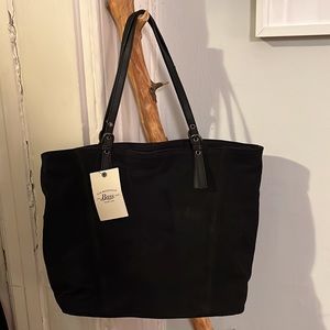 NWT G.H. Bass suede tote bag